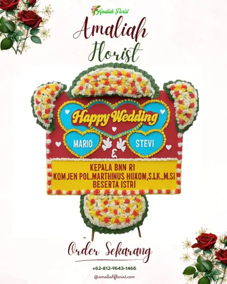 Papan Bunga Pernikahan Muara Putih